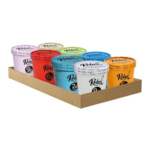 Rebel Ice Cream - Low Carb, Keto - "The Maverick" Mixed Case (8 Pints)