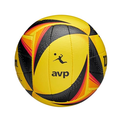 WILSON AVP OPTX Game Volleyball - Official Size, Yellow/Black