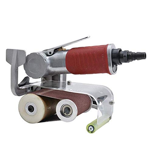 JF-XUAN Portable Practica Pneumatic Pneumatic Belt Machine, 60 * 280mm Belt Sanding Machine, Hand-held Belt Polishing Machine Hand Tools Industrial Pneumatic Riveted Nut