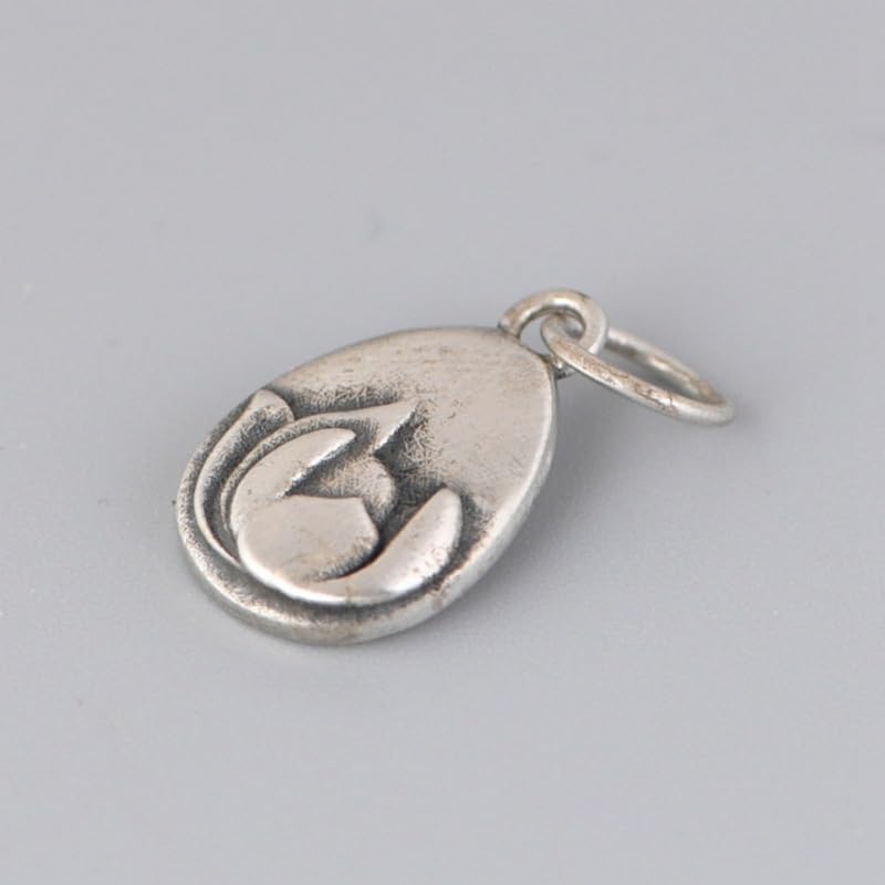 Collier argent 925 anti-ternissement chaîne de pull longue goutte d'eau relief - 6