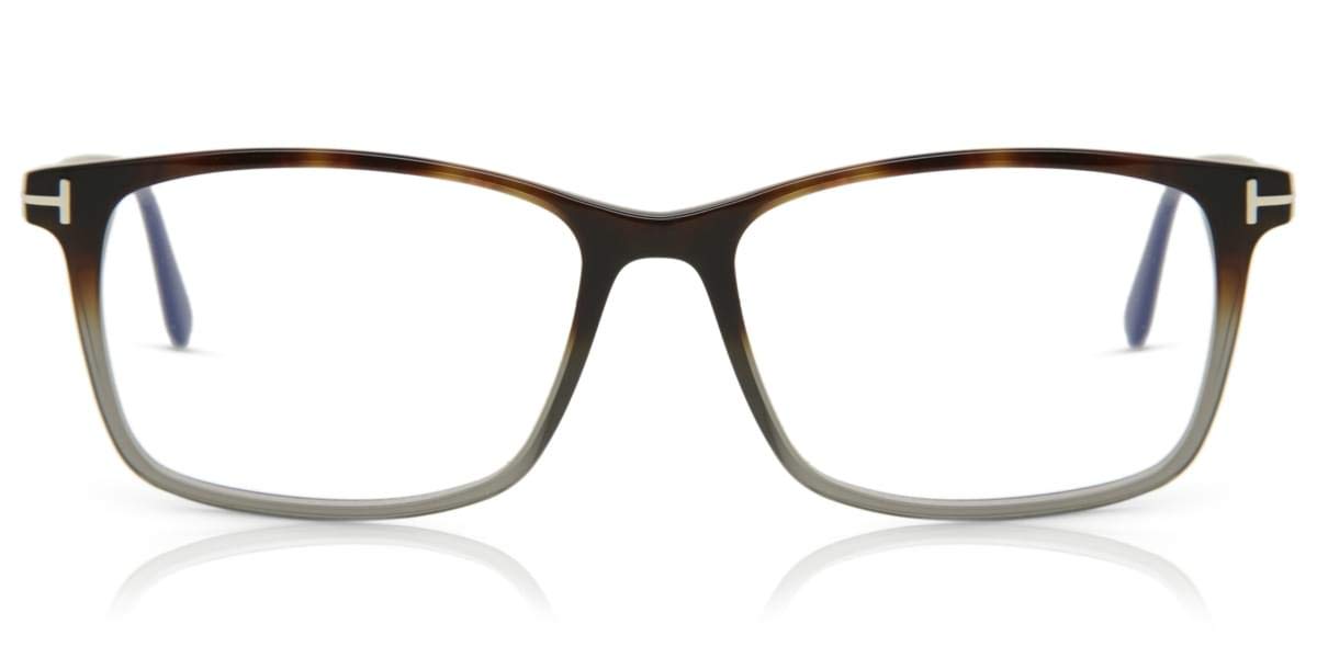 Eyeglasses TF5584B TF/5584/B 056 Shiny Havana/Grey Optical Frame 54mm (Havana, 54)
