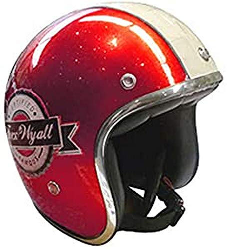 Torx Casque Moto Wyatt Famous Shiny Glitter, Rouge, Taille M