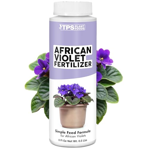 African Violet Fertilizer Liquid Plant Food for More Blooms Rich Green Leaves & Healthy Root Development 8 oz