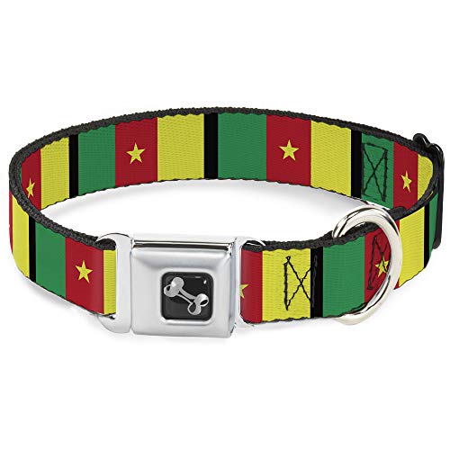 Collier de chien Cameroun Buckle Down en forme d'os taille S