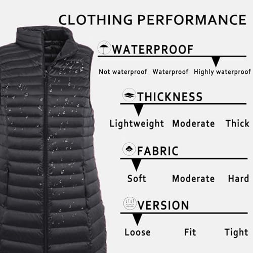 ELFJOY Women's Mid Long Down Vest Lightweight Puffer Vest Coat Jacket Stylish Windbreaker4
