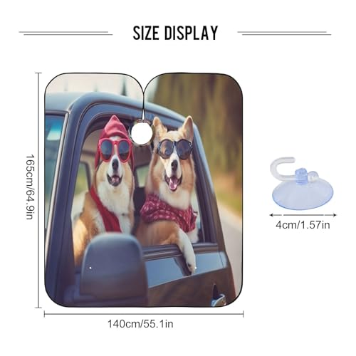 Capa impermeable profesional para cortar cabello con cierre ajustable para peluquería, diseño Two Cool Corgi Dogs miniatura 3