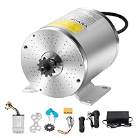 VEVOR 500 W elektrischer bürstenloser Gleichstrommotor-Bausatz – 36 V, 3000 U/min Motor mit Drehzahlregler, Gasgriff-Bausatz, Elektromotor, Ideal für Go Karts E-Bike Motorrad Roller