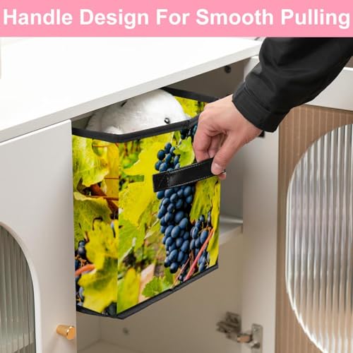 Boîte de rangement vigne pliable en tissu cube placard ordonné - 7