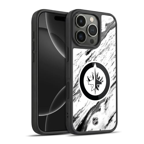 Coque Winnipeg Jets NHL iPhone 16 Pro au stade ou au bureau style marbre