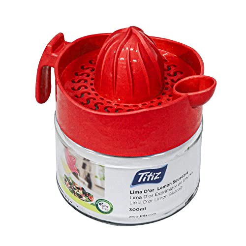 Lemon Juicer with Glass Container Citrus Squeezer 300 ml , Assorted