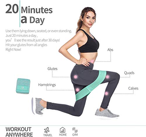 Image of Fashnex Resistance Band for Workout for Men and Women with Exercise Bands Workout Guide, Mini Loop Resistant Band for Toning Booty HIPS Glutes Thighs Legs Abs at Home or Outdoors.