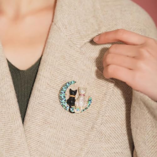 Image of Fashion Cute Crystal Animal Brooch Pins for Women Girls Cat Bird Corsage accessory Pin delicate accessory Party Ceremony