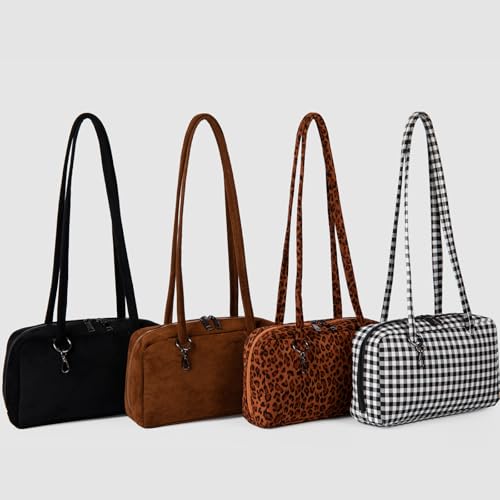 Sac à main rétro en tissu suède idéal pour soirée décontractée