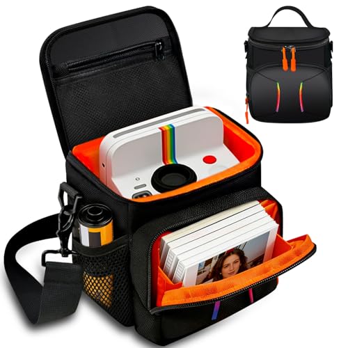Camera Sling Bag Compatible with Polaroid Now+ Generation 3rd/2nd/1st I-Type Camera Carrying Bag Compatible with Polaroid Now Instant Camera Camera Carrying Case with Adjustable Strap for Film Photos