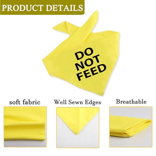 CENWA 1 Piece Do Not Feed Dog Pet Bandana Warning Dog Feed Allergies Medical Alert Dog Bandana (do not feed UK) - Image 4