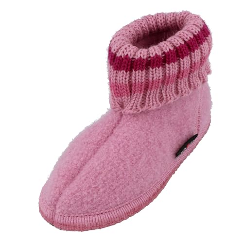 HAFLINGER Huttenschuh Paul K Boys' Slippers Pink 25, Pink, 9 AU