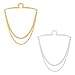 Dannyshi Men's Silver Golden Tie Chain Set, Gift Boxed (Silver Golden)