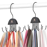 ZEDODIER 2 Pack Tank Top Hanger, Rotatable Bra Organzier for Closet, Max 48 Storage Capacity Sport Bra Holder, Space Saving Closet Organizers and Storage, Black