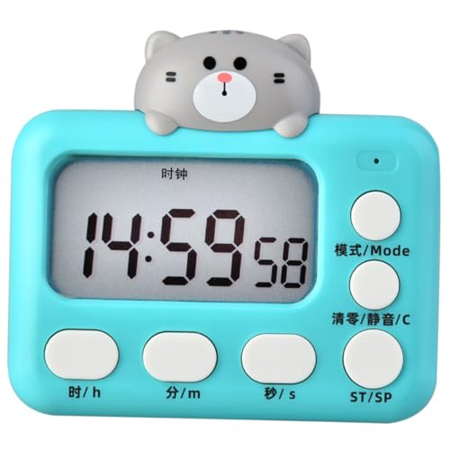 PRETYZOOM Temporizador Electrónico De Gatito De Dibujos Animados Reloj Despertador Temporizador De Cocina Para Cocina Pequeña Temporizador De Cuenta Regresiva Temporizador Visual Para