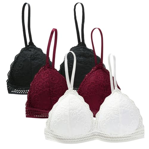 Girls’ Training Bra Big Girls Sports Bras Lace Breathable Bra Underwear Bralette Comfortable Yoga Bra for Teen Girl