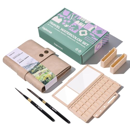 Travel Watercolor Sketchbook Set - 6.7x3.9 in 100% Cotton Cold