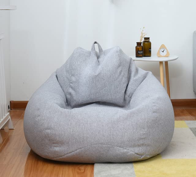 Large Small Lazy BeanBag Sofas Cover Chairs without Filler Linen Cloth Lounger Seat Bean Bag Pouf Puff Couch Tatami Living Room