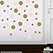 Baby Pink/Metallic Gold Vinyl Wall Stickers - 2 & 4 inch Circles (30 Decals)
