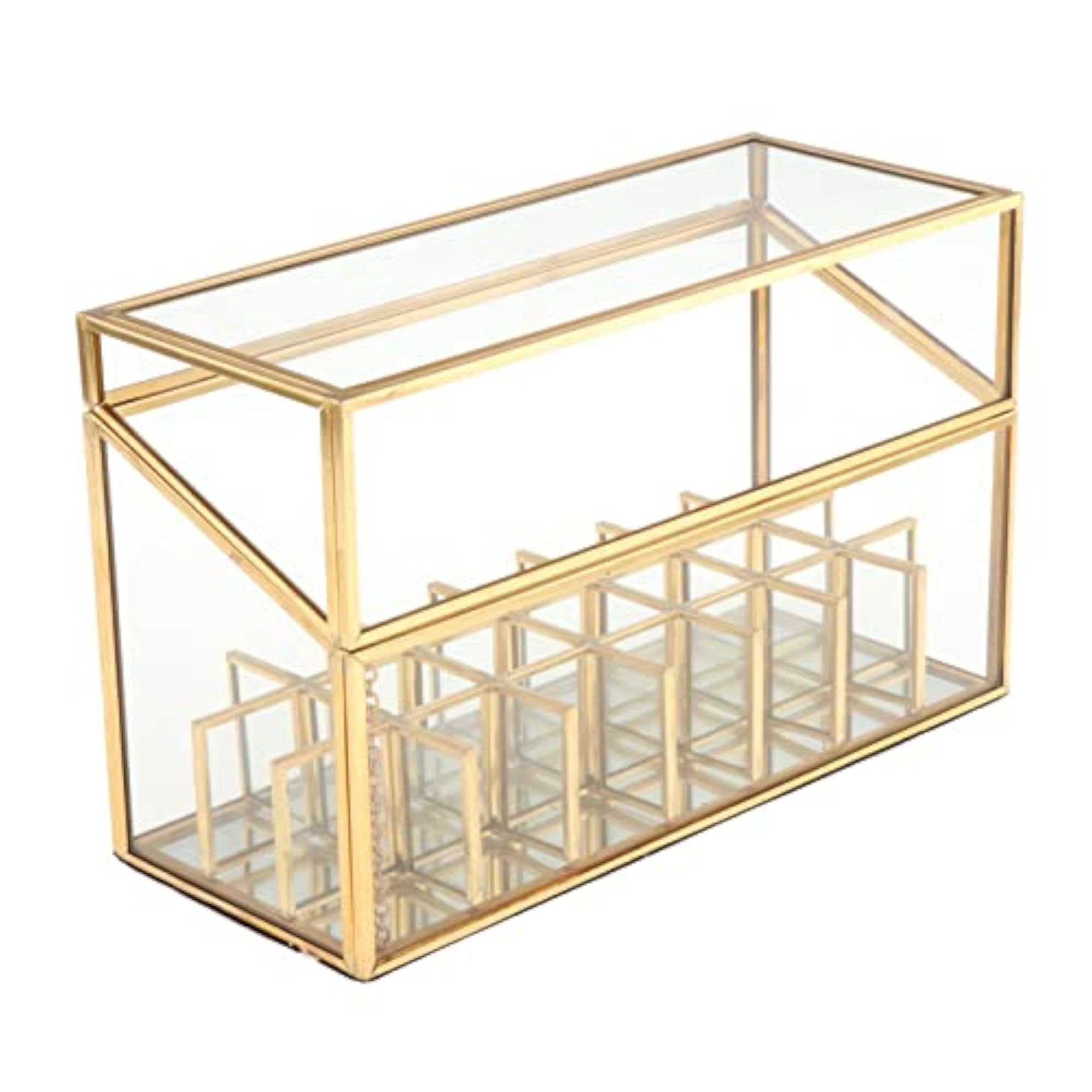 Glass Lipstick Makeup Display Organizer
