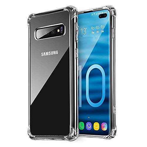 REY Cover in Gel TPU Anti-Shock per Samsung Galaxy S10+ / S10 Plus, Morbido Silicone Custodie Protettivo Case, Anti-Scratch, Protettiva Sottile Back Cover
