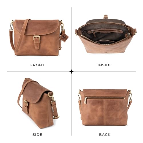Image of BERLINER BAGS Vintage Genuine Leather Shoulder Bag Catalina, Handbag, Small Crossbody Purse for Women