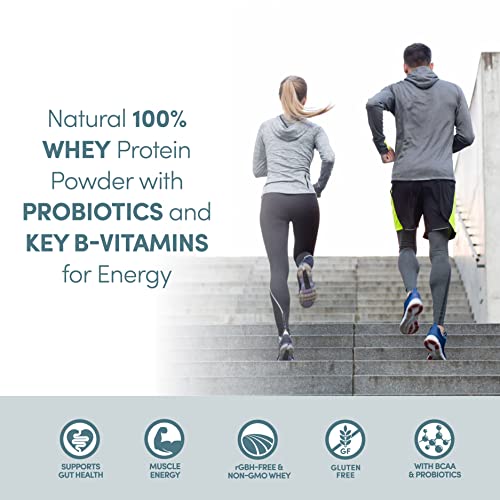 Image of Designer Wellness, Designer Whey, Natural Whey Protein Powder with Probiotics, Fiber, and Key B-Vitamins for Energy, Gluten-Free, Purely Unflavored, 2 lb