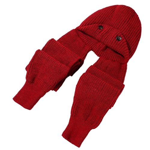 Ensemble bonnet écharpe gants pour ski course moto et vélo