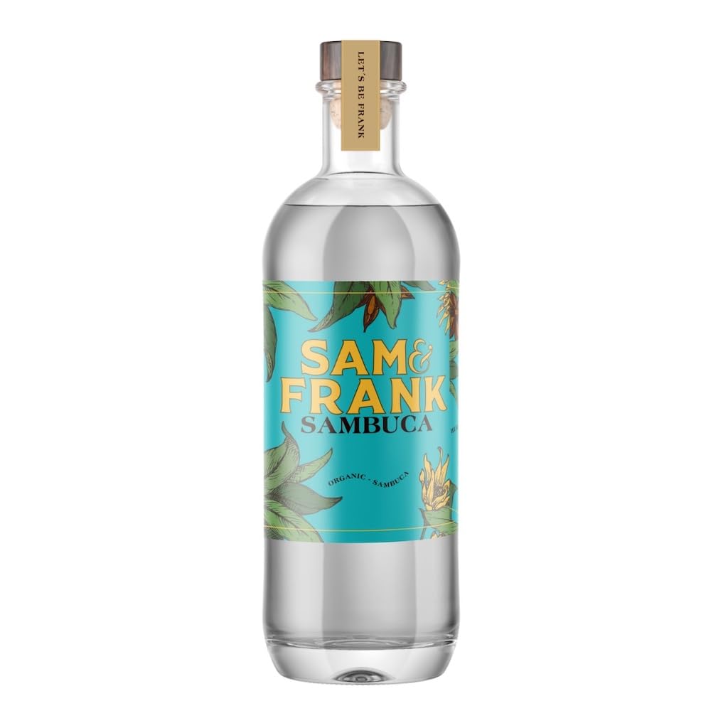 BORNHOLM SPIRITS „Sam & Frank Sambuca“, Anis-Spirituose aus Dänemark, Überraschungsetikett, 0,7 L, 40% Vol.