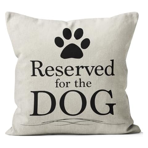 M-Qizi Reserved for The Dog Pillow Covers, 18x18 Pillow Cover, Dog Pillow Case, Dog Owner Gifts for Women Dog Pillows for Small Dogs, Dog Pillows Dog Owner Gifts Cover