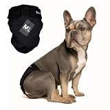 MyBullyLove Läufigkeitshöschen für Französische Bulldoggen – Wiederverwendbare Hundewindel ohne Rutenloch, handgefertigt & stufenlos verstellbar (Standard (42-47cm Hüftumfang), All Black)