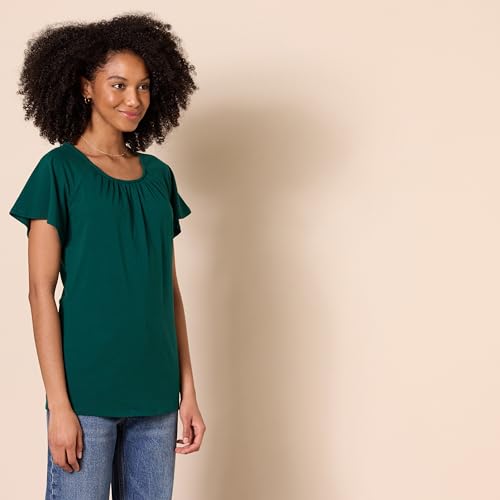 Amazon Essentials Women's Regular-Fit Cape Sleeve Open Crewneck T-Shirt2