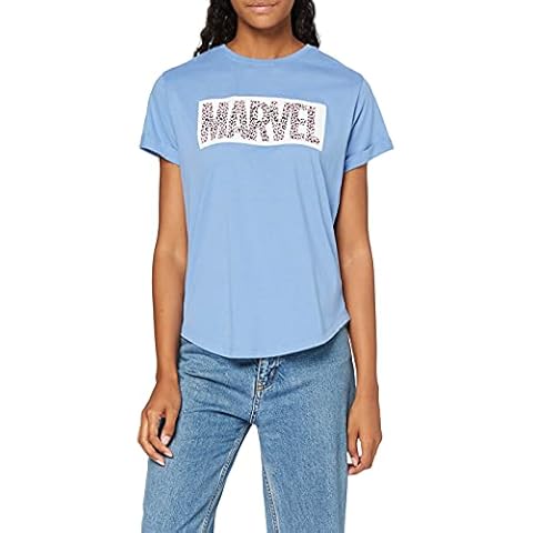 Marvel Women's Indigo Leopard Logo T-Shirt Cover
