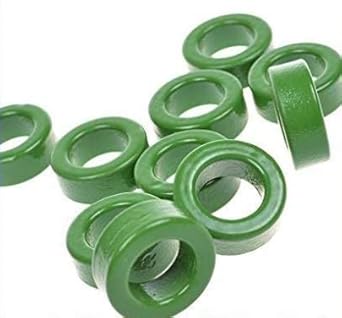 Green Core 13.5x7x5.2mm Toroid Ferrite Ring Inductor (Pack of 5)