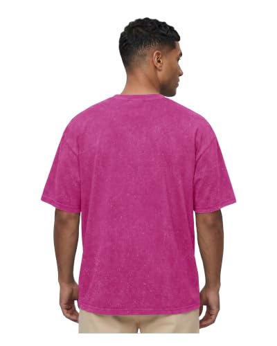 Image of Oversized Tshirts for Men Short Sleeve Vintage Washed Basic Loose Tees