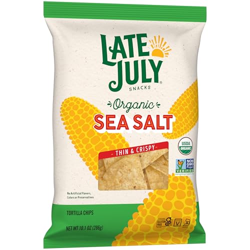 Image of Late July Sea Salt Organic Tortilla Chips, 10.1 Oz Bag (Pack of 2)