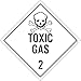 NMC DL133P50 Safety Sign Placard, Toxic Gas 2, 10.75X10.75, Pressure Sensitive Vinyl .0045, Pack 50