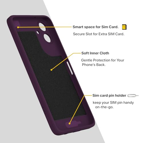 Image of Pikkme Back Cover for Samsung Galaxy F70e 5G | M07 | F07 | A07 | A07 5G Soft Matte Silicone | Slim Fit | Mag-Safe Design (Mag-Safe Not Support) Camera Protection Bumper Case (Purple)