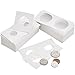 Hicarer 300 Pieces Cardboard Coin Holder Flip Mega Assortment, 2 by 2 Inch for Coin Collection Supplies (6 Sizes)