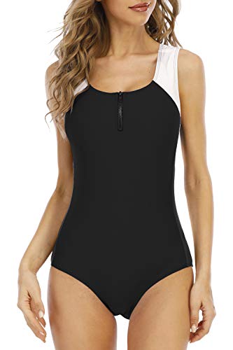 Halcurt Women Sporty Swimmers Bathing Suit Athletic Swimsuits Aqua Aerobics XL