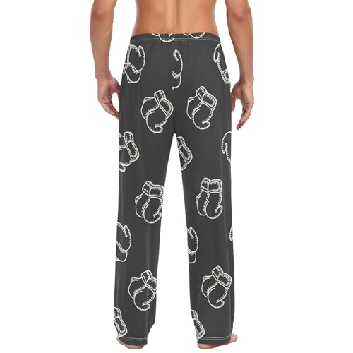 susiyo Boxing Gloves Men's Pajama Pants Cotton Pajama Bottoms Sleepwear PJ Pants Lounge Pants with Pocket Drawstring3