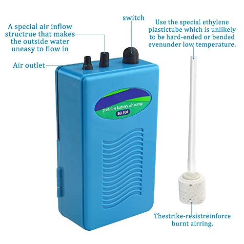 Lilys Pet Portable Aquarium Fish Tank Oxygen Air Pump,Battery Backup Operated Fish Tank Air Pump #TOP4