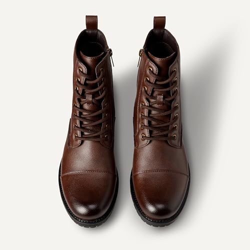 Image of Amazon Essentials Men's Cap Toe Lace Up Combat Boots