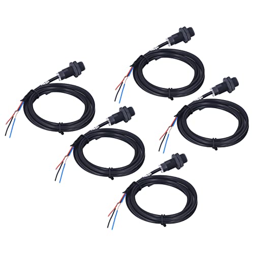 Hall Proximity , Normally Open DC 5-30V Hall Effect Sensor 10mm Sensing 5 Pcs Metal Installation for Hydraulic