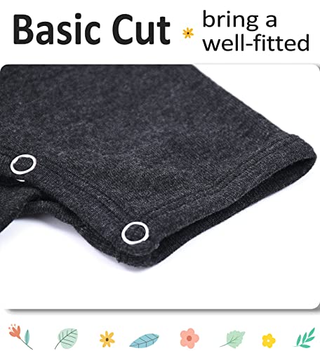 Abecue Newborn Baby Boy Romper Baby Girl Jumpsuit Infant Clothes Summer Dark Grey & Grey 9-12 Months #TOP3