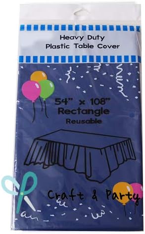 Evershine - Mantel de plástico resistente (reutilizable, 12 unidades), Azul marino